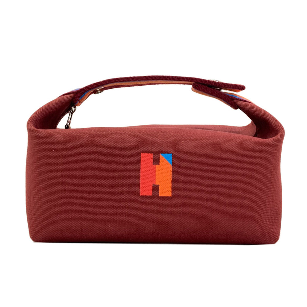 Hermes Bride à Black PM Silver Hardware Canvas Handbag for Women